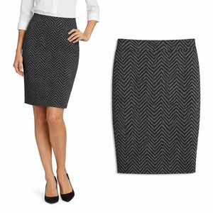 ALYX Black Charcoal Chevron Zig Zag Knit Pencil Skirt 041847K Mens M